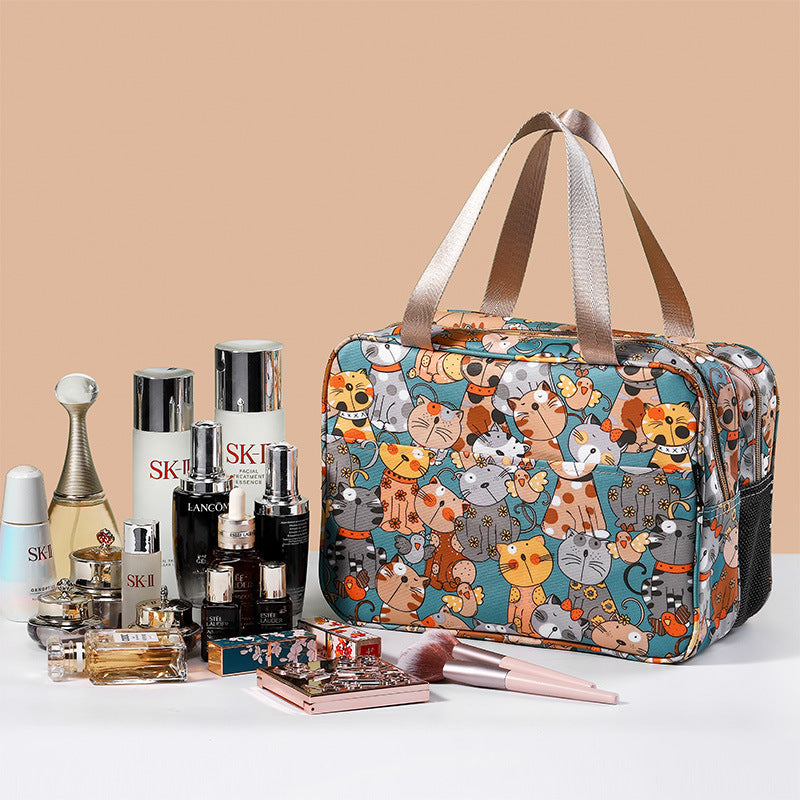 Cosmetic Storage Makeup Bag Large Capacity Double-layered