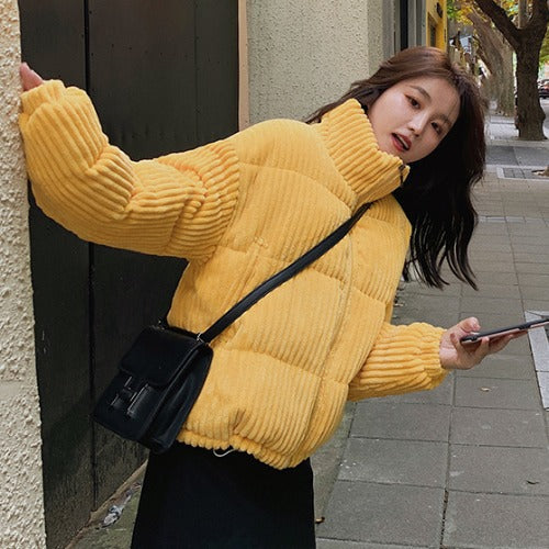 Giacca corta calda invernale in cotone