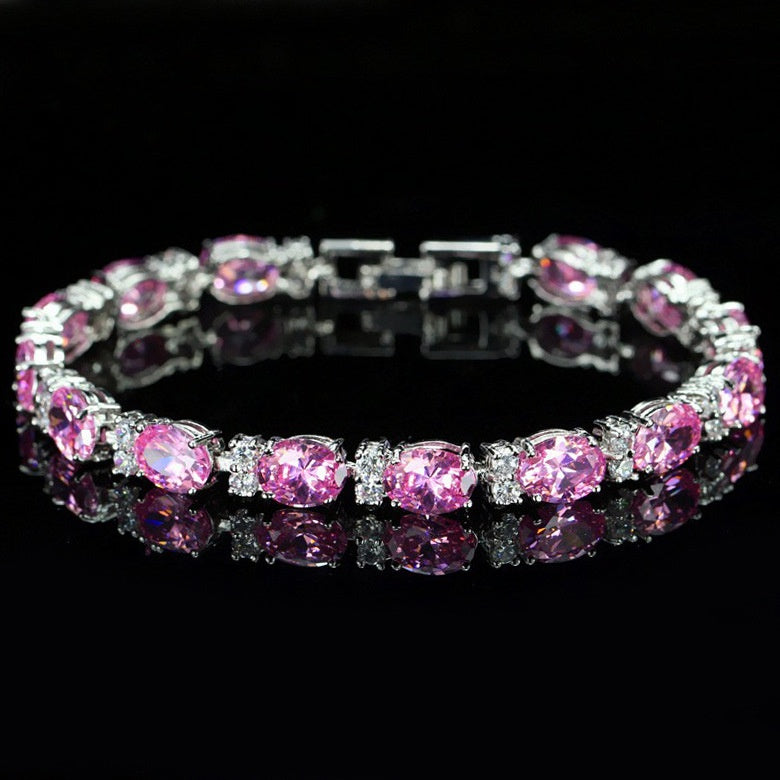 Summer Accessories Simple Crystal Colored Zircon Bracelet