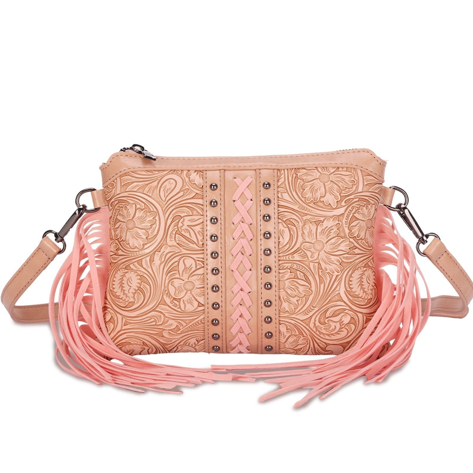 Bohemian-style Tassel Crossbody PU Leather Printed Women's Bag