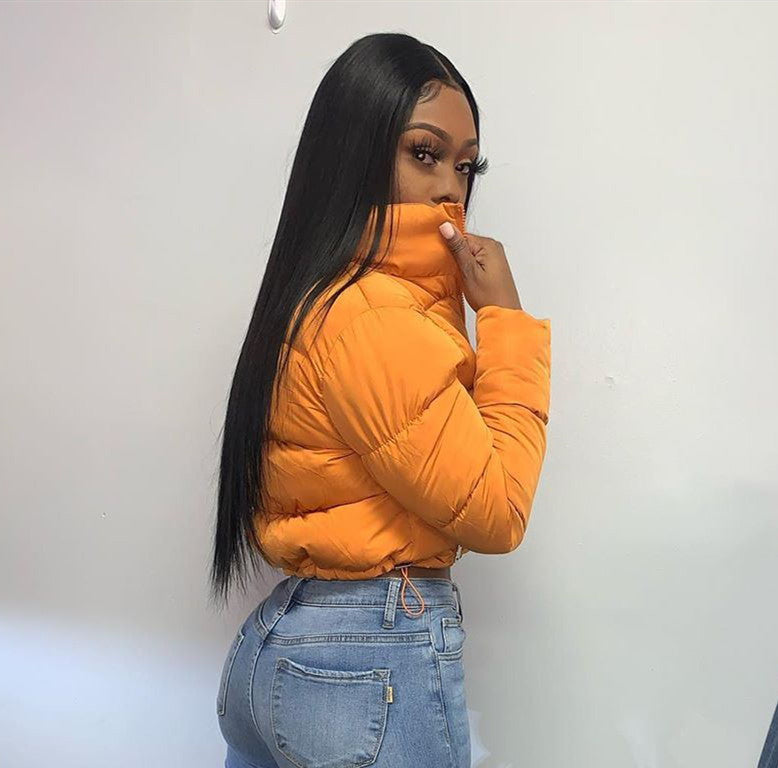 Giacca invernale a tinta unita, giacca antivento