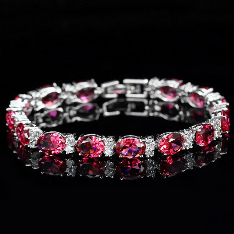 Summer Accessories Simple Crystal Colored Zircon Bracelet