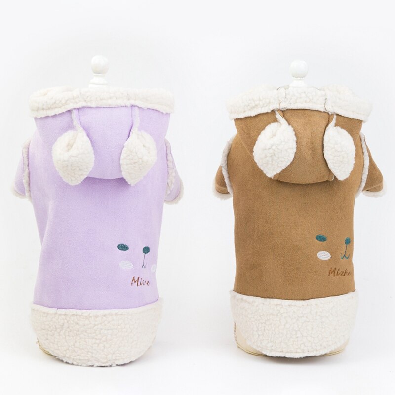 Cute Dog Clothes Cat Clothes Teddy Clothes Deerskin Velvet Lapel Jacket