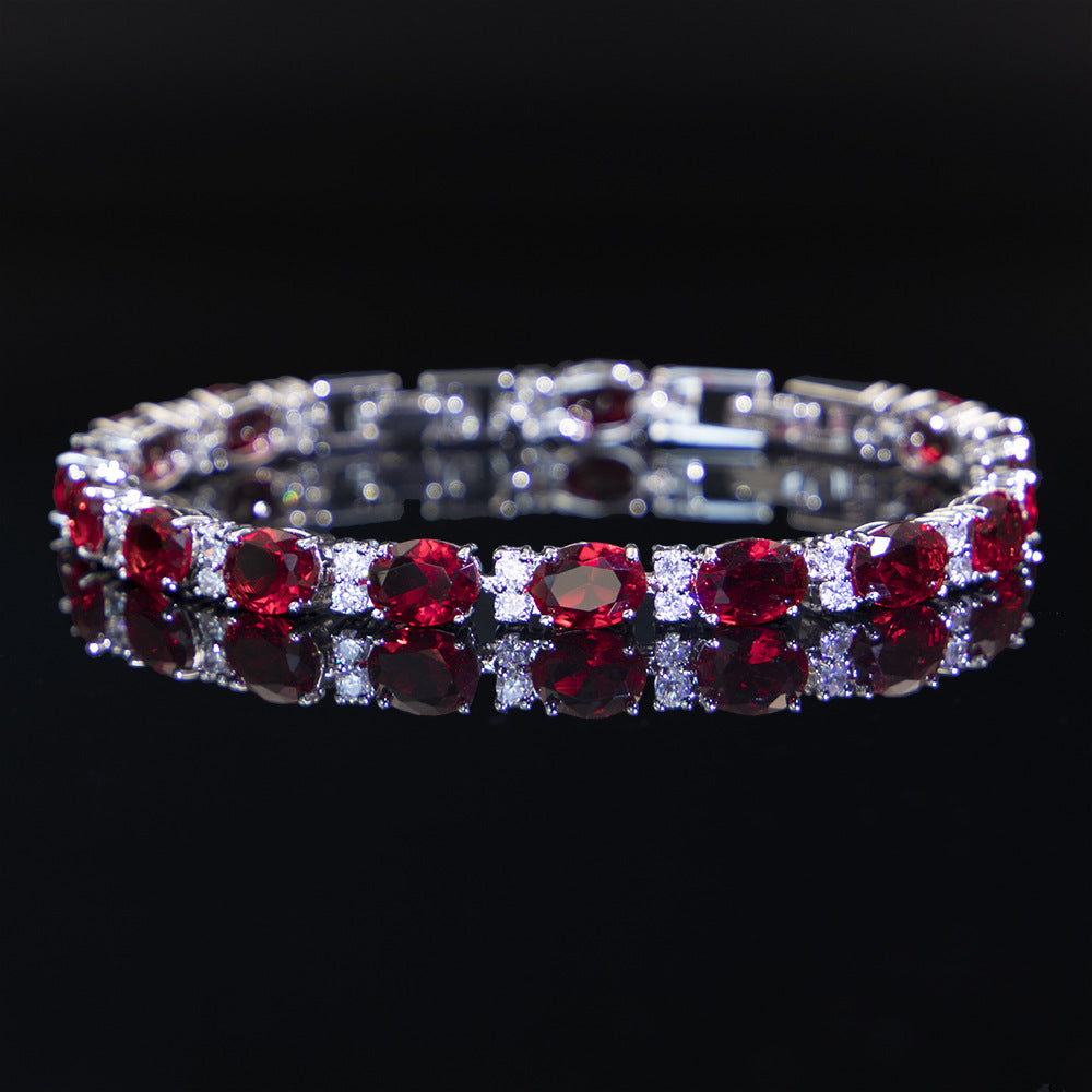Summer Accessories Simple Crystal Colored Zircon Bracelet