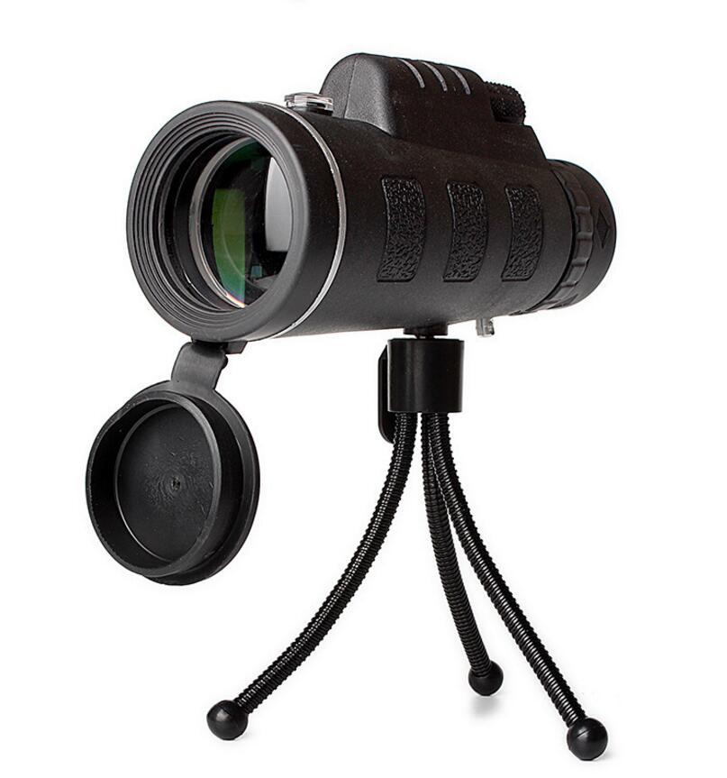 Compatibile con Apple, telescopio monoculare con zoom e bussola, clip per telefono, treppiede