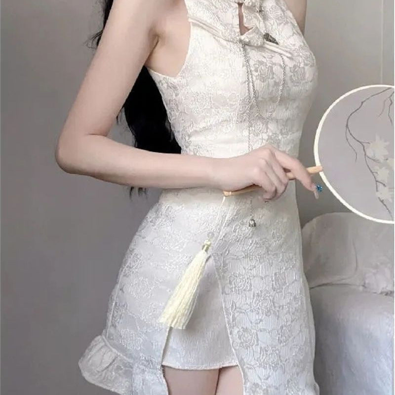 New Chinese-style Traditional Cheongsam Sleeveless Dress