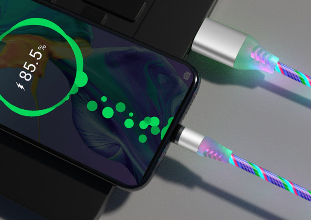Compatible with Apple, Flowing Ligh Magnetic Streamer Data Line Cable for Iphone Android Typec TRENDFLOW