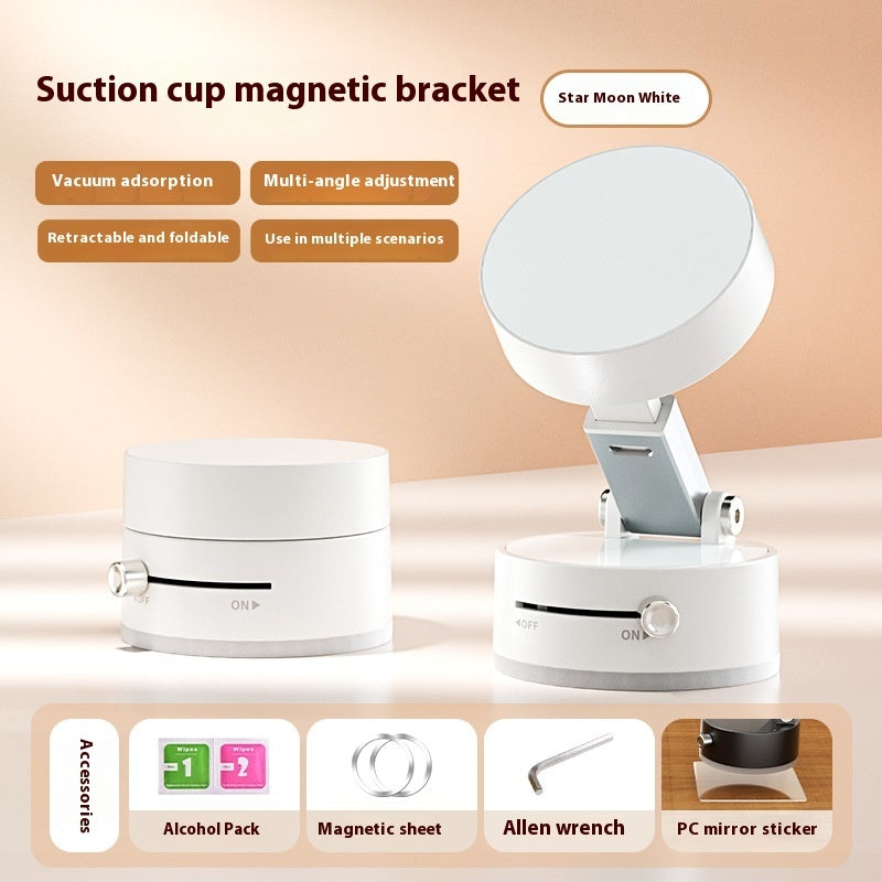 Supporto magnetico pieghevole per auto con ventosa, pieghevole, con navigazione a mani libere per smartphone