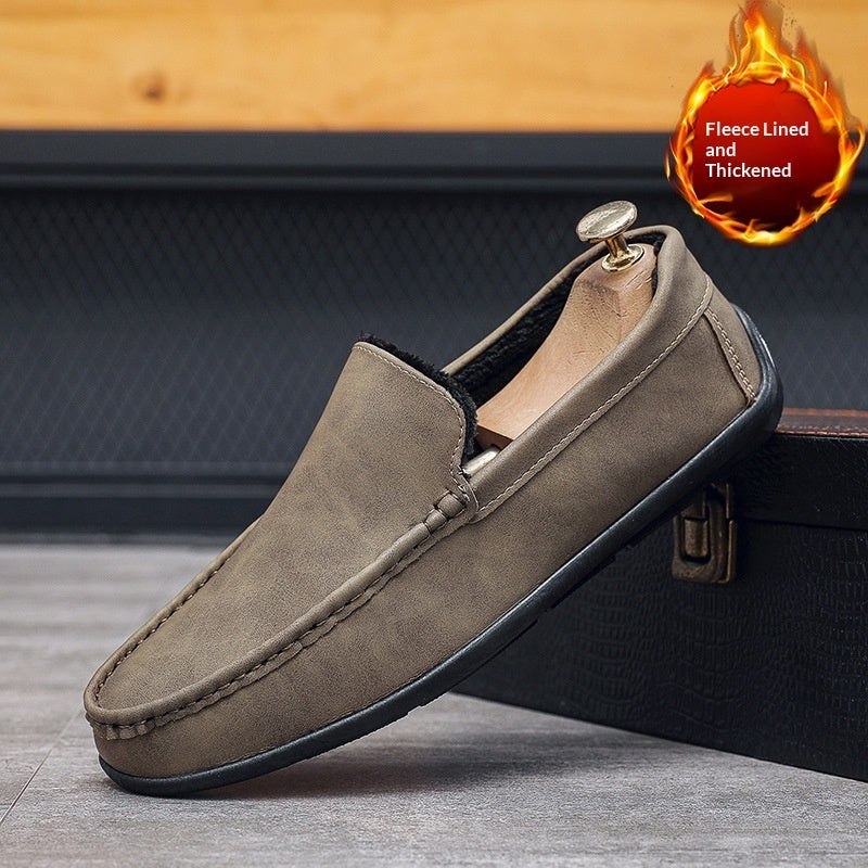 Men's Casual Slip-on Shoes With Soft Soles And Soft Uppers