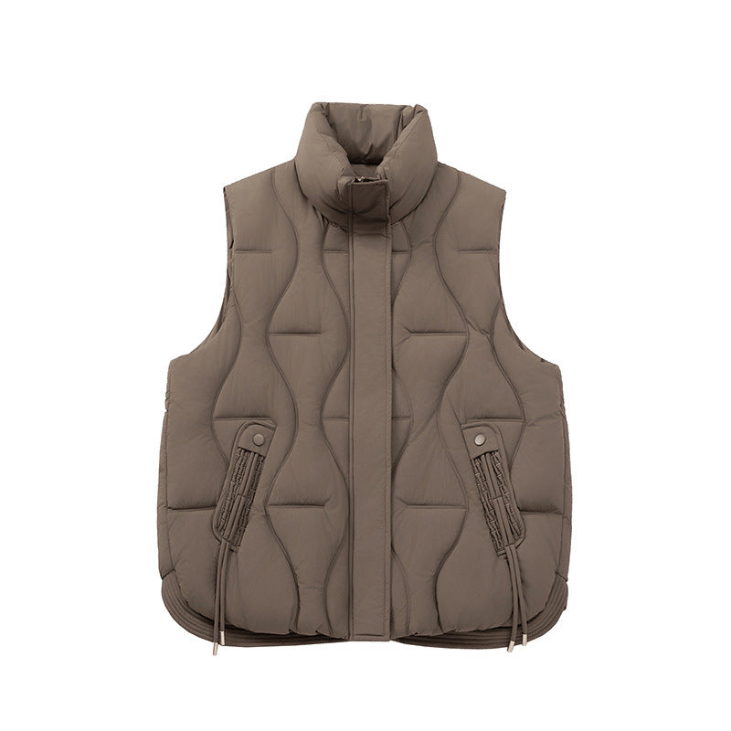 Women's Winter Cotton Quilted Vest Short Padded Jacket