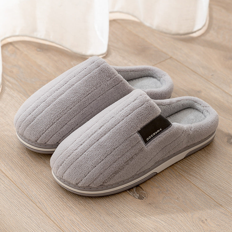 Men's Cotton Slippers, Winter Anti-slip Indoor Extra Large
