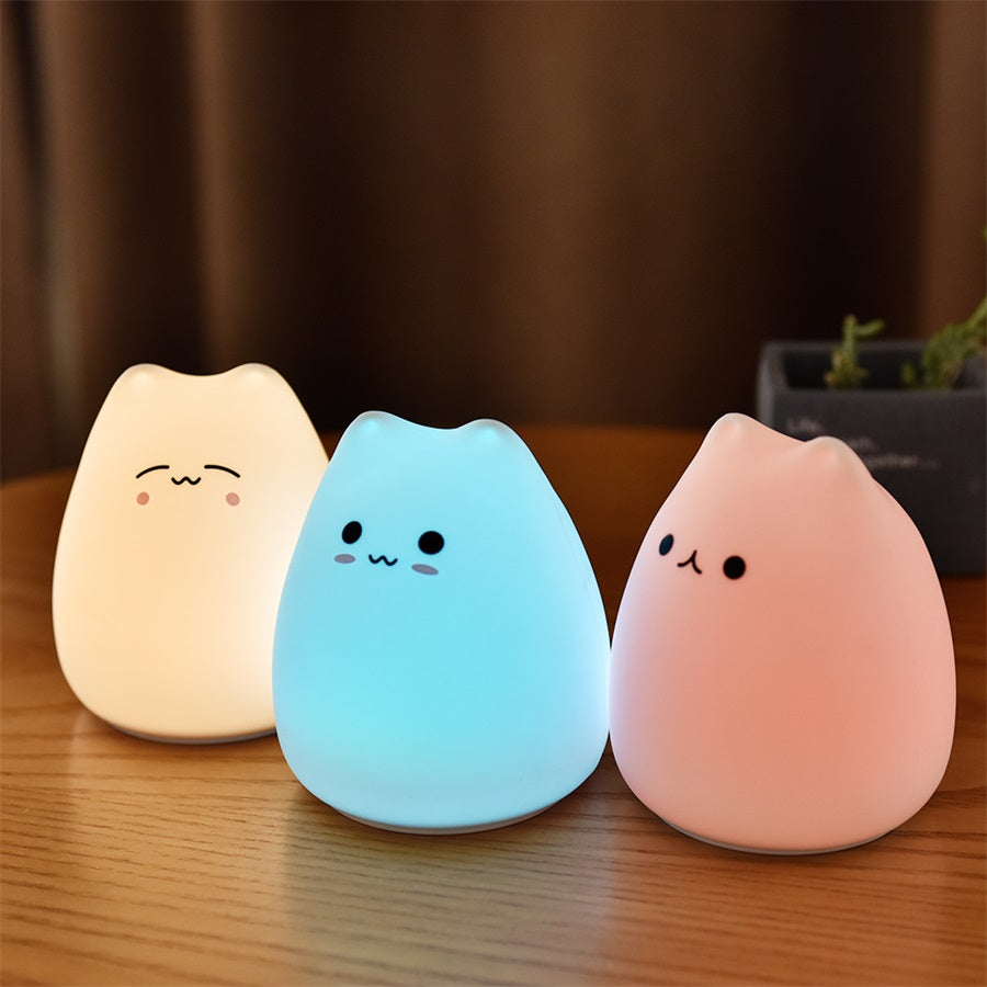 Luce notturna a LED con sensore tattile in silicone per bambini