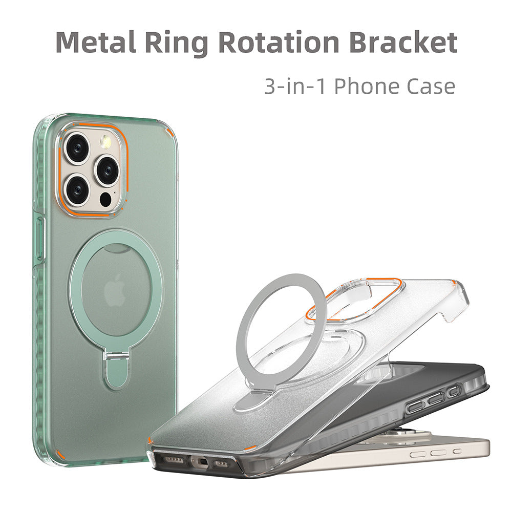 Nuova custodia per telefono con supporto magnetico colorato con supporto per custodia di ricarica wireless trasparente magnetica Magesafe per telefono