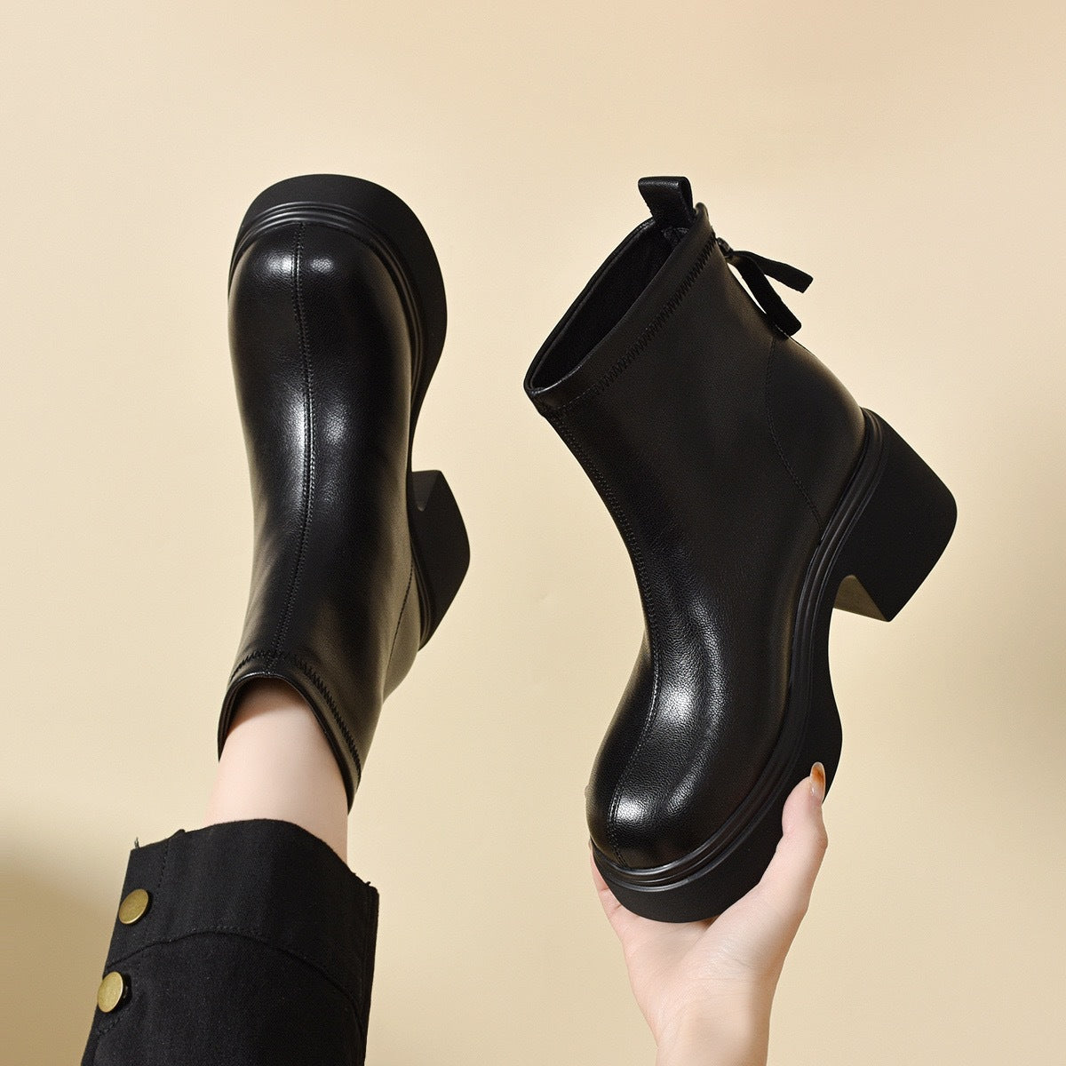 Soft Sheepskin Shoes For FallWinter Style For Shorter Women