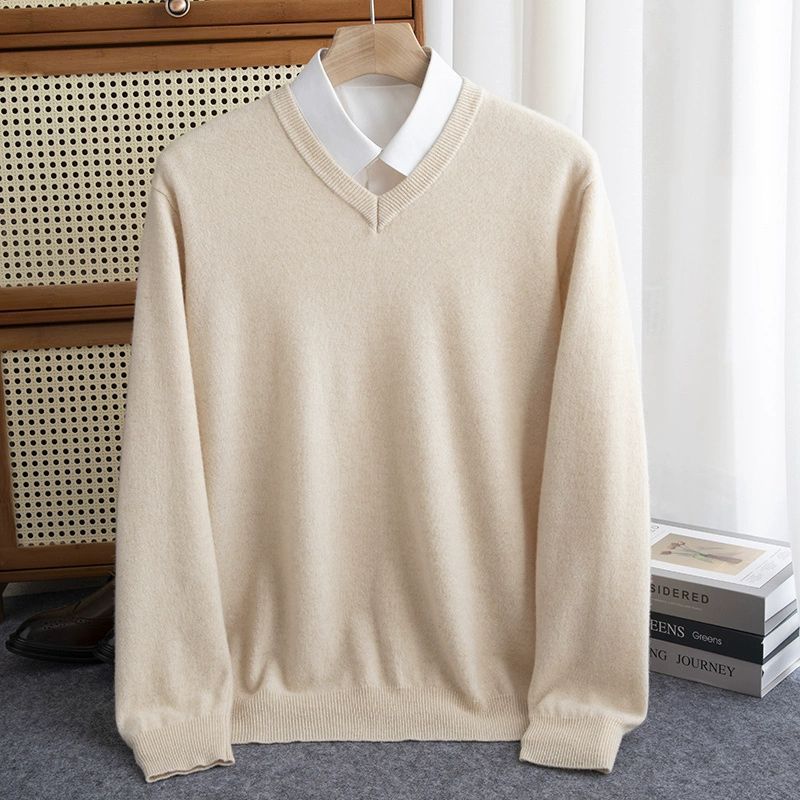 Maglione pullover snellente a maniche lunghe con scollo rotondo da uomo