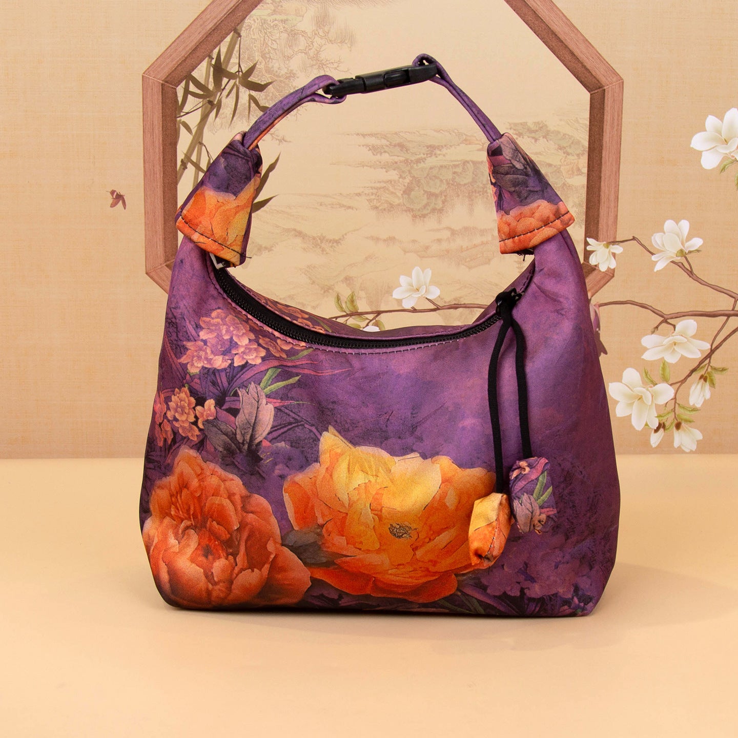 Silk Underarm Bag Chinese-style Minimalist And Versatile