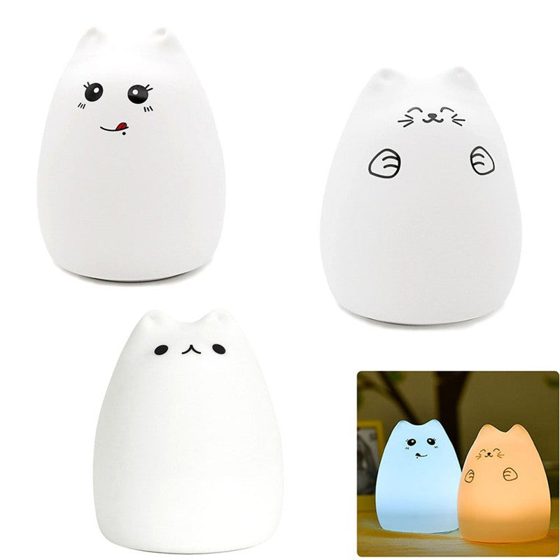 Luce notturna a LED con sensore tattile in silicone per bambini