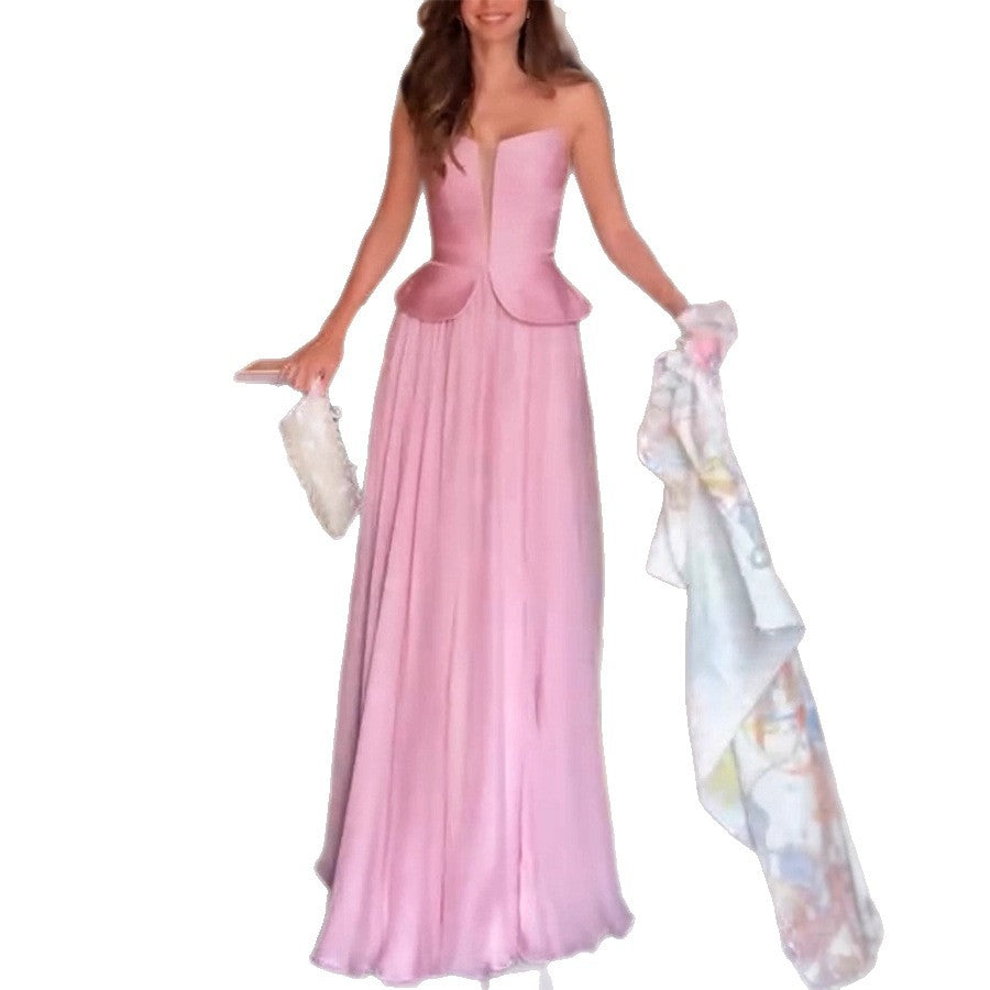 Women's Fashionable Sleeveless French-style Tube Dress