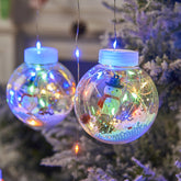 10PCS LED Christmas Curtain Lamp Fairy Snowman Wishing Ball Lamp String Christmas Window Decoration Christmas Light Room TRENDFLOW