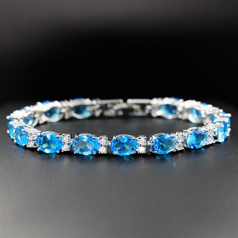Summer Accessories Simple Crystal Colored Zircon Bracelet