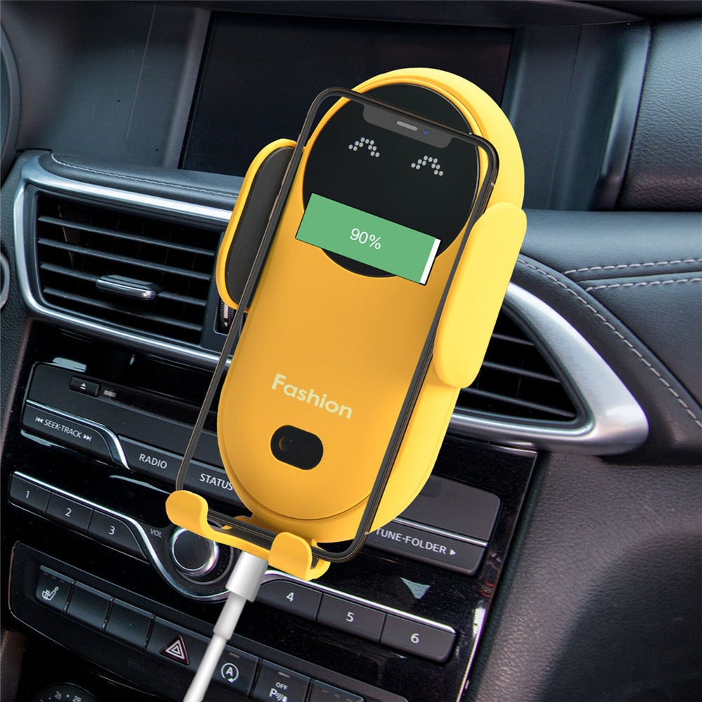 Supporto per telefono da auto con caricabatterie wireless a induzione infrarossa