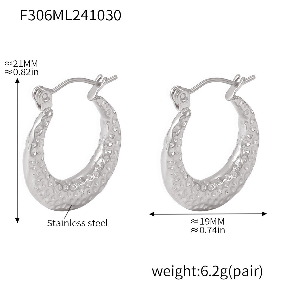 French-style Instagram-worthy Polka-dot C-shaped All-matching Earrings