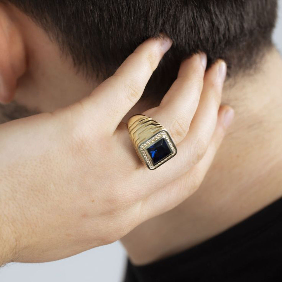 Fashionable Business Alloy Ring For Men In Europe And The US