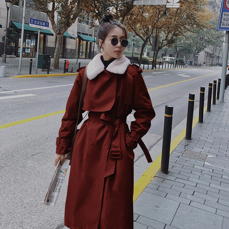 Winter Plus Velvet Thick Coat Mid-length Cotton-padded Jacket Cotton-padded Jacket