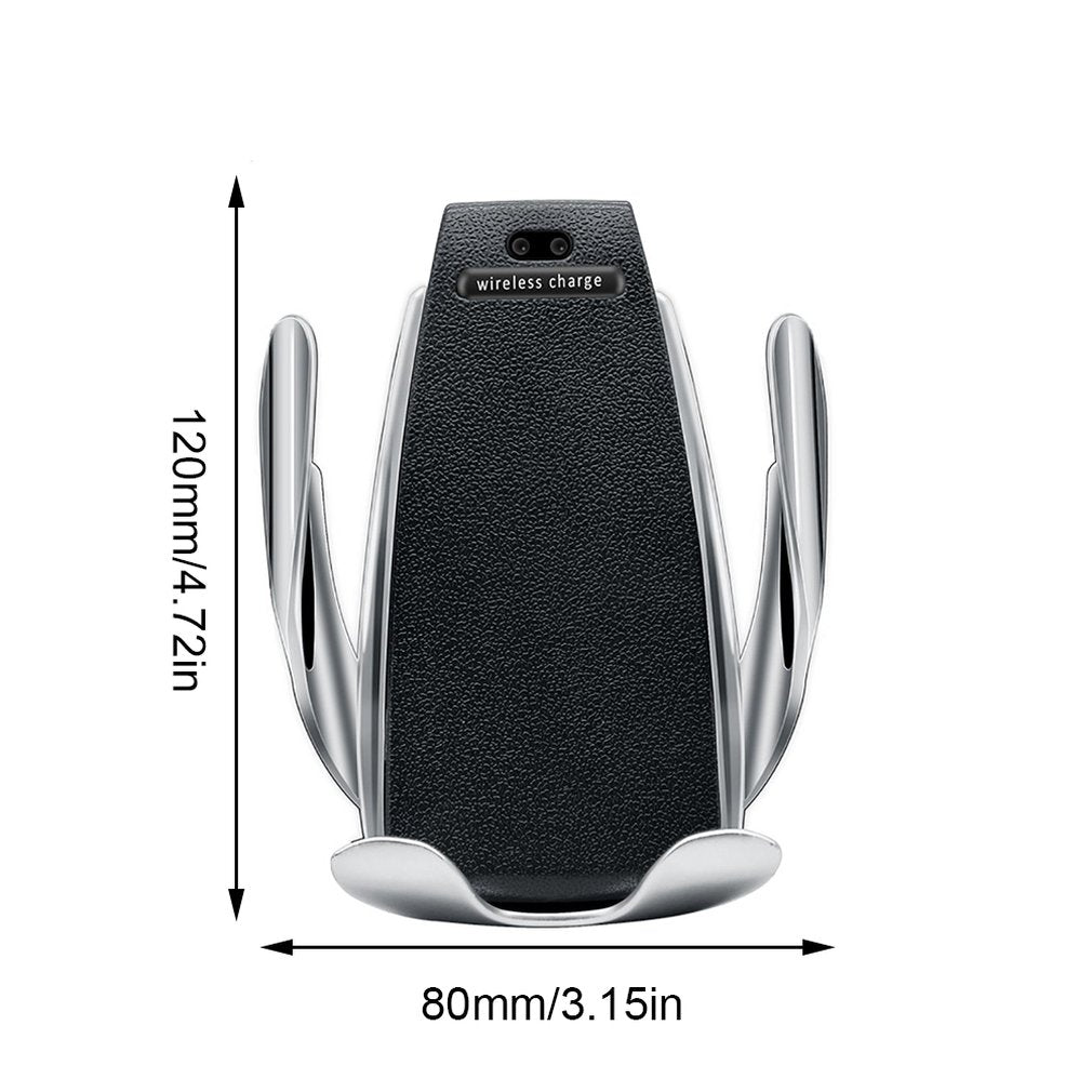 Caricabatterie wireless per auto da 10 W, ricarica wireless rapida a induzione con supporto per telefono per auto S5