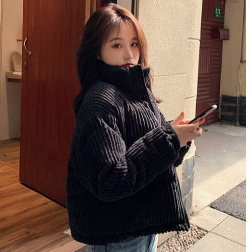 Giacca corta calda invernale in cotone