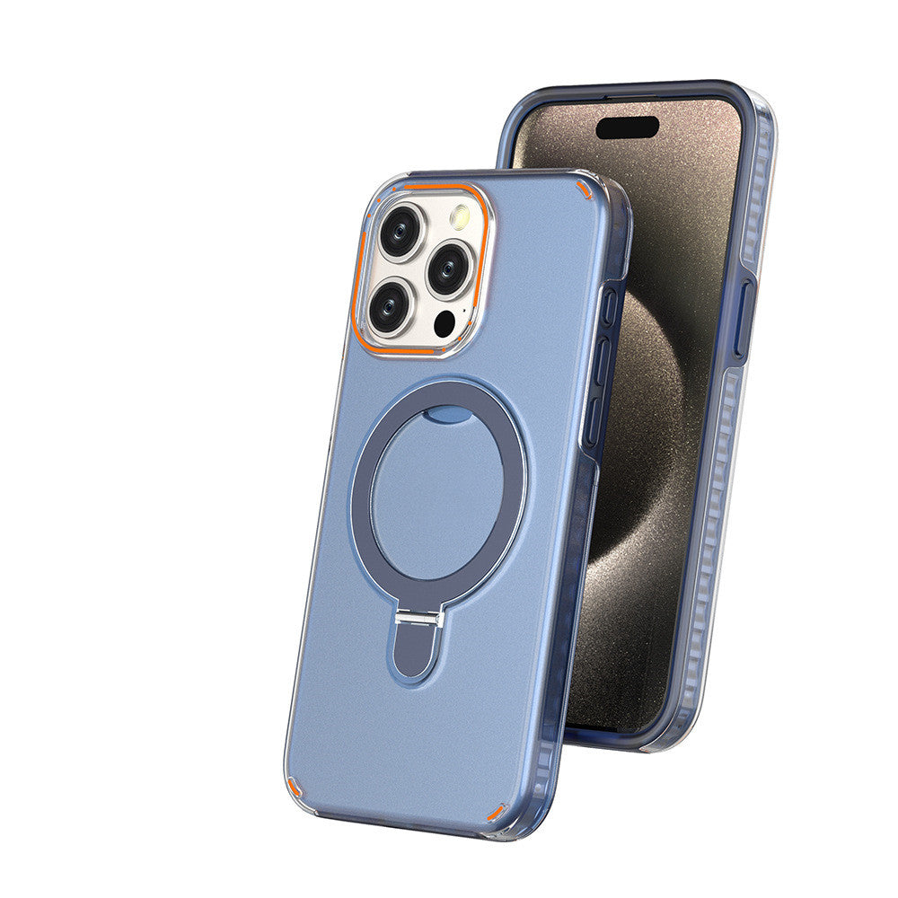 Nuova custodia per telefono con supporto magnetico colorato con supporto per custodia di ricarica wireless trasparente magnetica Magesafe per telefono