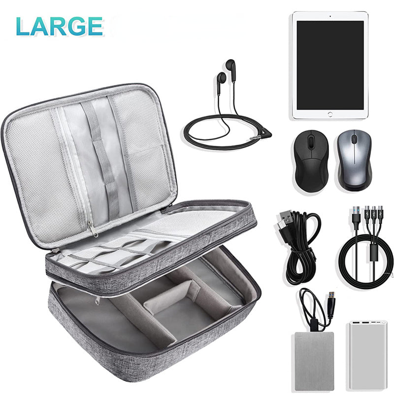 Electronics Organizer Travel Cable Organizer Bag Waterproof Portable Digital Storage Bag Electronic Accessories Case Cable Charger Organizer Case Multifunctional Waterproof Storage Bag TRENDFLOW