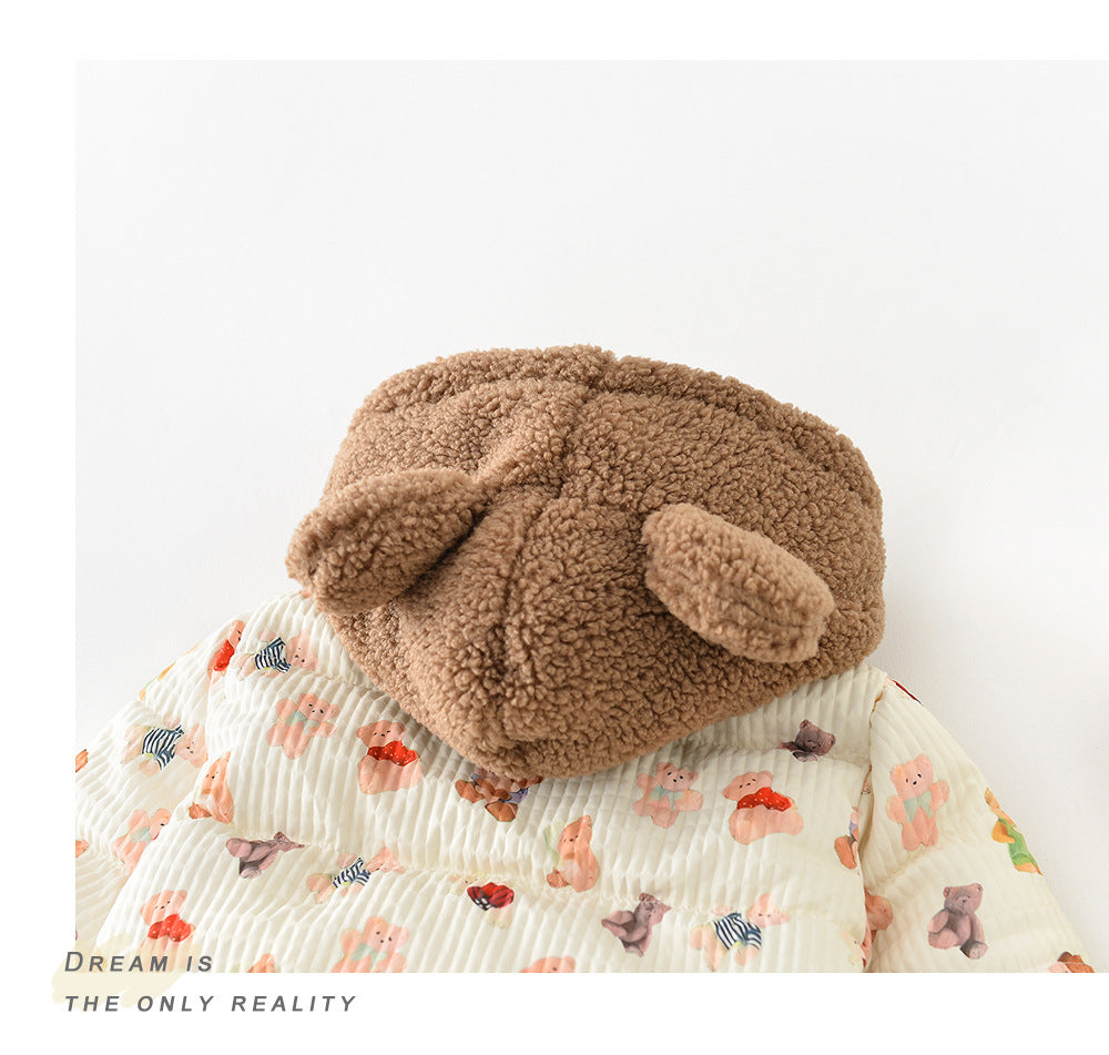 Giacca invernale in cotone stampato per bambini