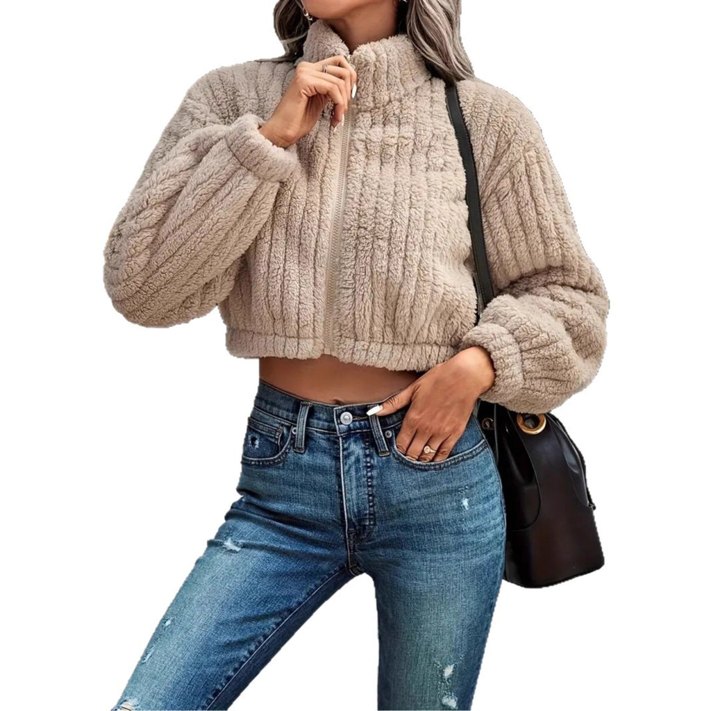 Women's Autumn And Winter Velvet Cardigan Jacket