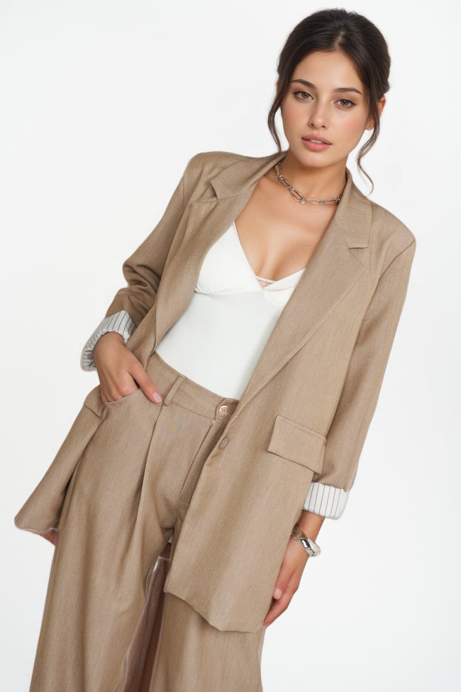 Autumn And Winter Women's Casual Long-sleeve Lapel Blazer Suit