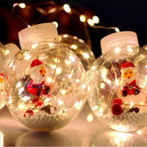 10PCS LED Christmas Curtain Lamp Fairy Snowman Wishing Ball Lamp String Christmas Window Decoration Christmas Light Room TRENDFLOW