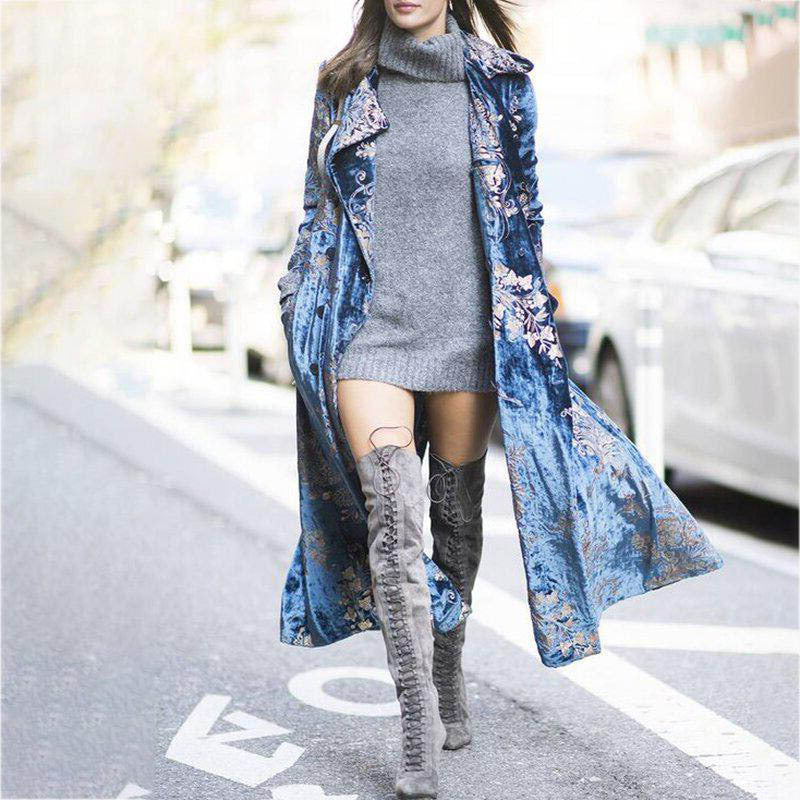 Fashion Long-sleeved Double-breasted Jacket Autumn And Winter
