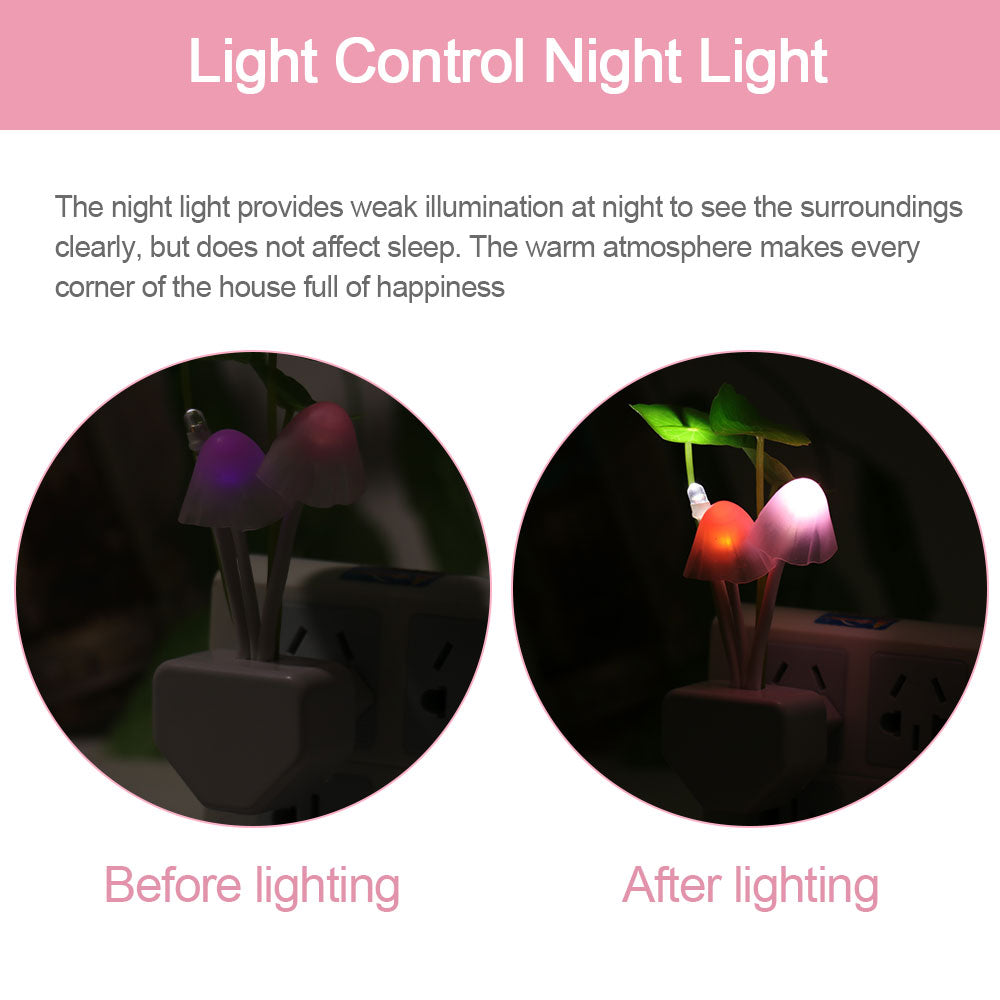 Color LED Mushroom Light, 3 Colors, With Sensor, Novelty, 220v TRENDFLOW