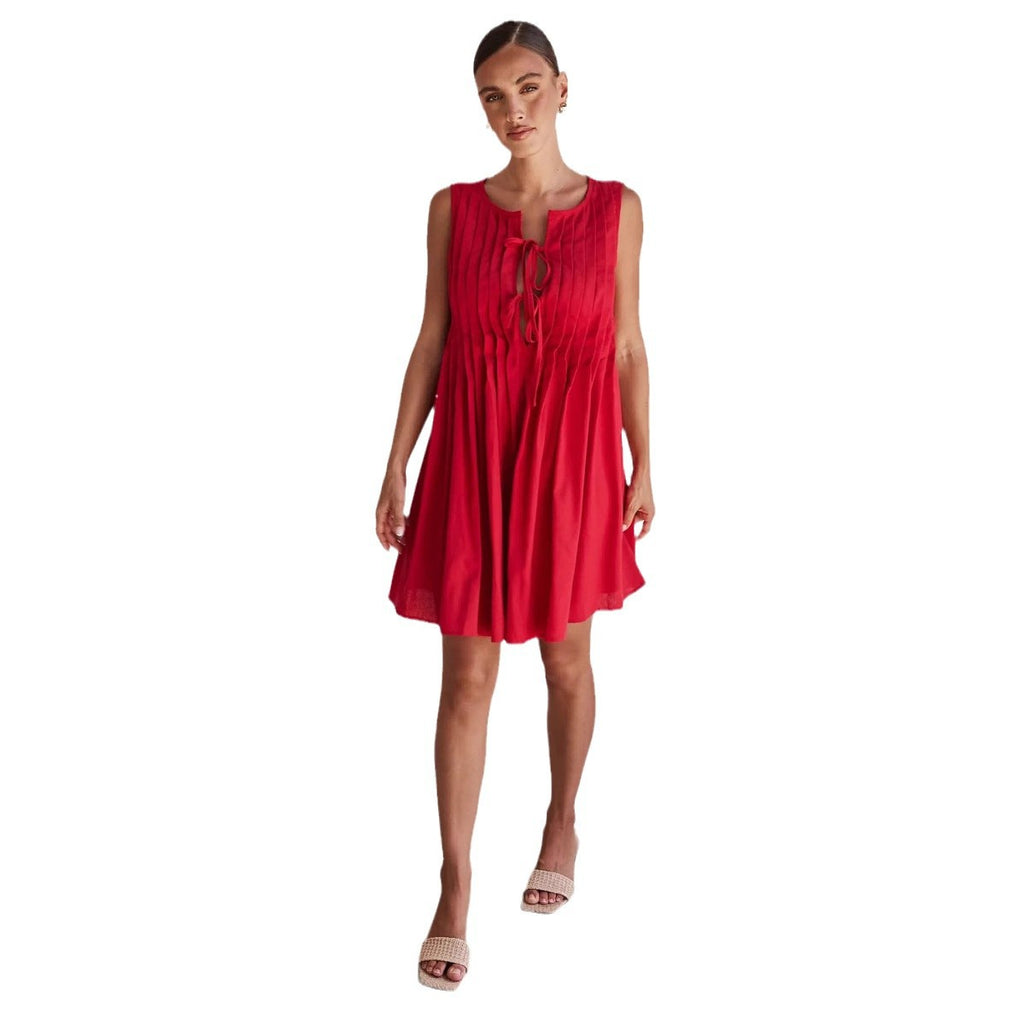 Women's Casual Versatile V-neck Ribbed Tank Dress