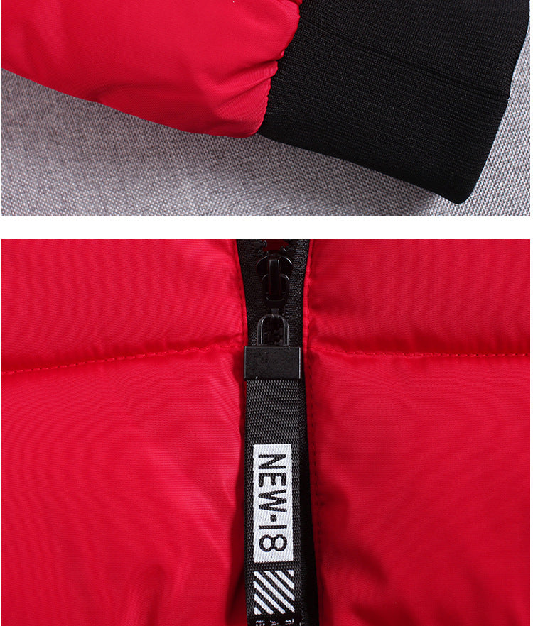 Giacca imbottita invernale per studenti, giacca imbottita corta in piumino