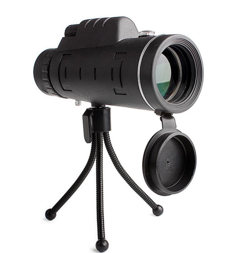 Compatibile con Apple, telescopio monoculare con zoom e bussola, clip per telefono, treppiede