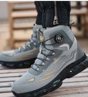 Men's Steel-toed Work Shoes Impact-resistant, Puncture-proof And Abrasion-resistant For Hiking