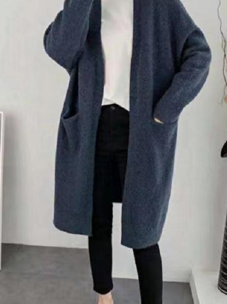 Versatile Long And Loose Thick Knit Cardigan Coat
