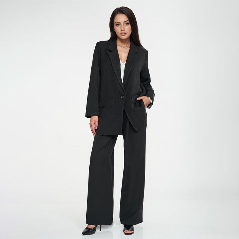 Autumn And Winter Women's Casual Long-sleeve Lapel Blazer Suit
