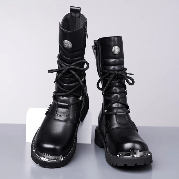 Autumn And Winter High-top Boots Men&