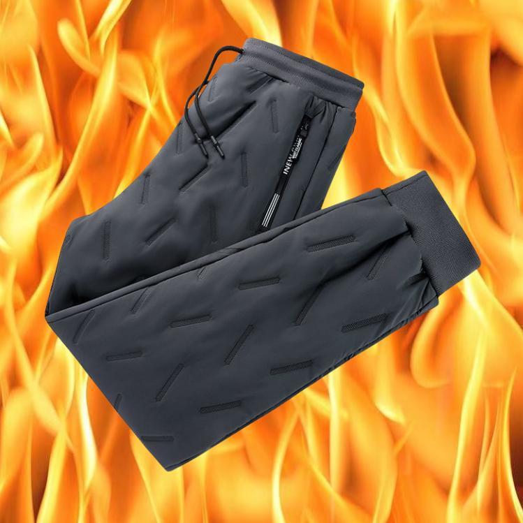 Men's Fleece Straight-leg Casual Pants