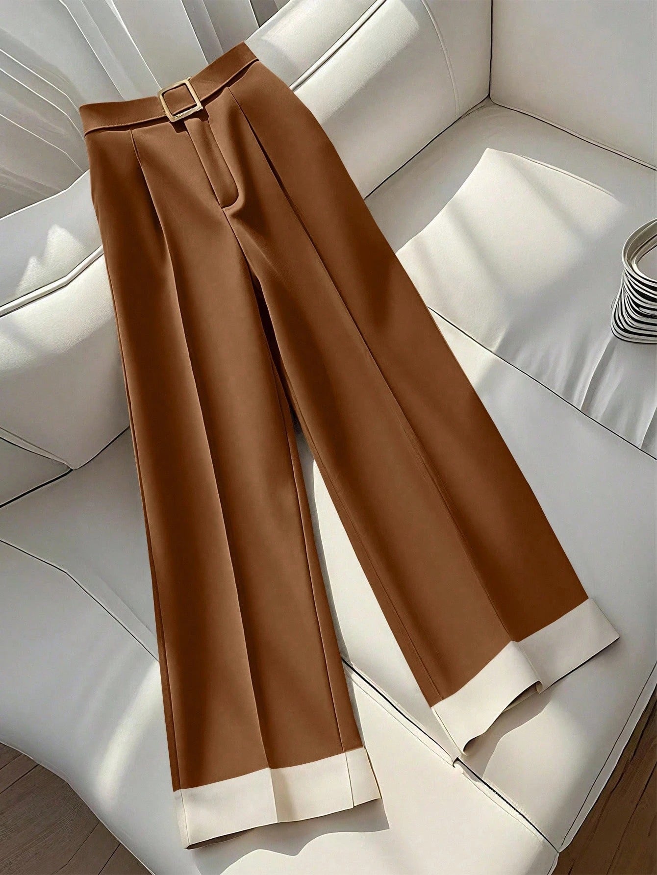 Retro Khaki Design Women's Autumn Casual Pants