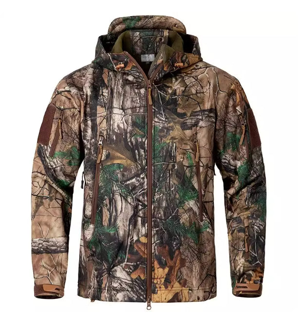 Men's Silent Soft Shell Camouflage Tactical Jacket Waterproof