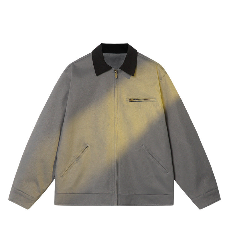 Simple And Versatile Spring Long-sleeve Lapel Jacket For Men