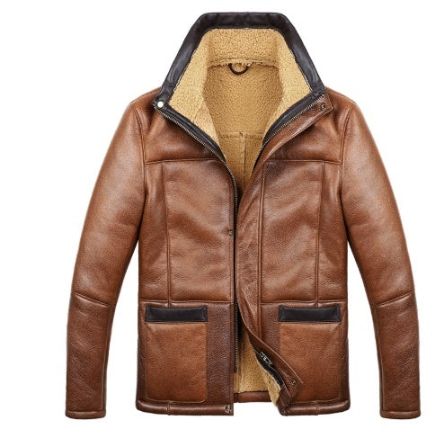 Giacca invernale con cappuccio in pelliccia